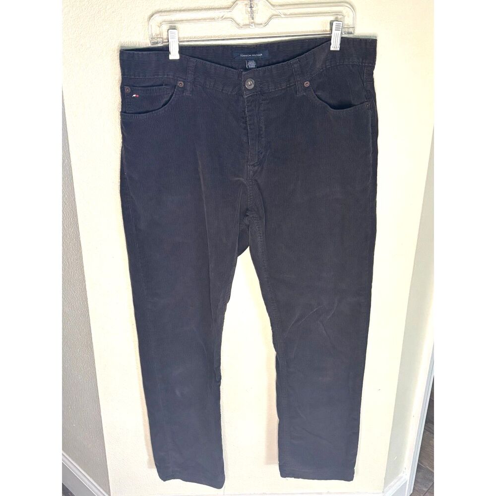 Mens Tommy Hilfiger Corduroy Navy Blue Light Black Pants 34 32